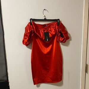 Fashion Nova Vibrant Red Mini Dress